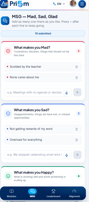 Staff Sentiment